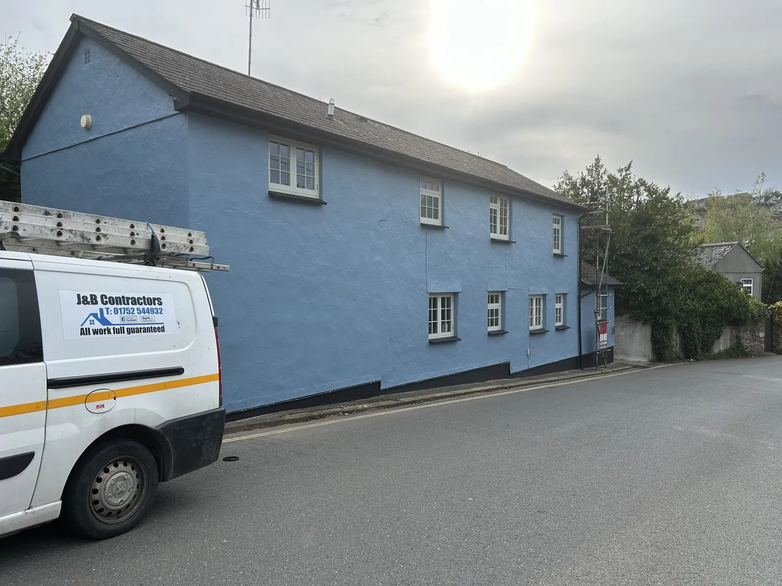 Exterior painting of a detached house in Mullion