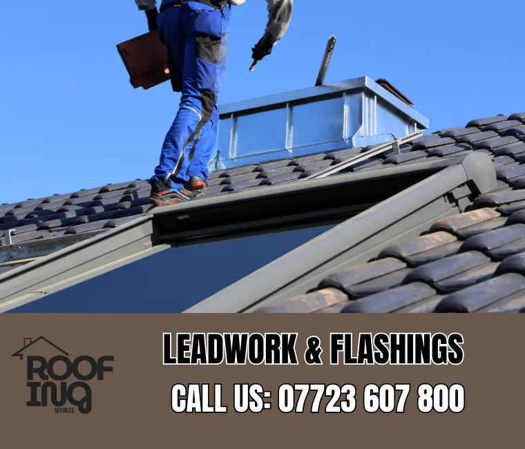 Lead roofing and flashing work in Mullion