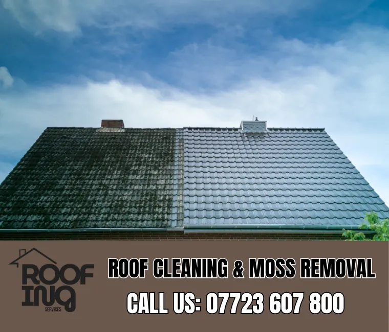 Roof cleaning and moss removal in Mullion